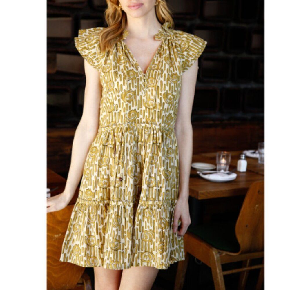 Anna Cate Collection Women's Aimee ruffle sleeve Dress, Womens Size large